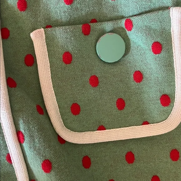 Missoni Green and Red Polka Dot A-Line Skirt - Picture 2 of 6